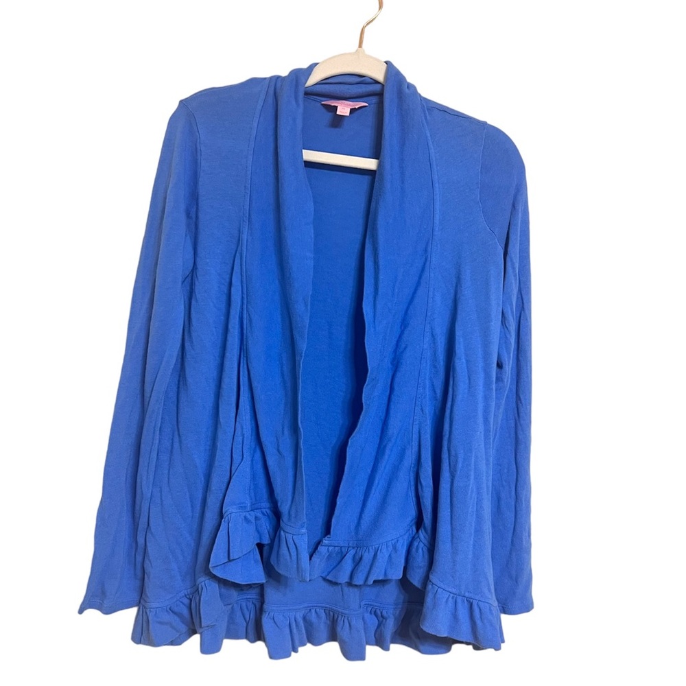 Lilly Pulitzer Blue Cardigan Size Medium